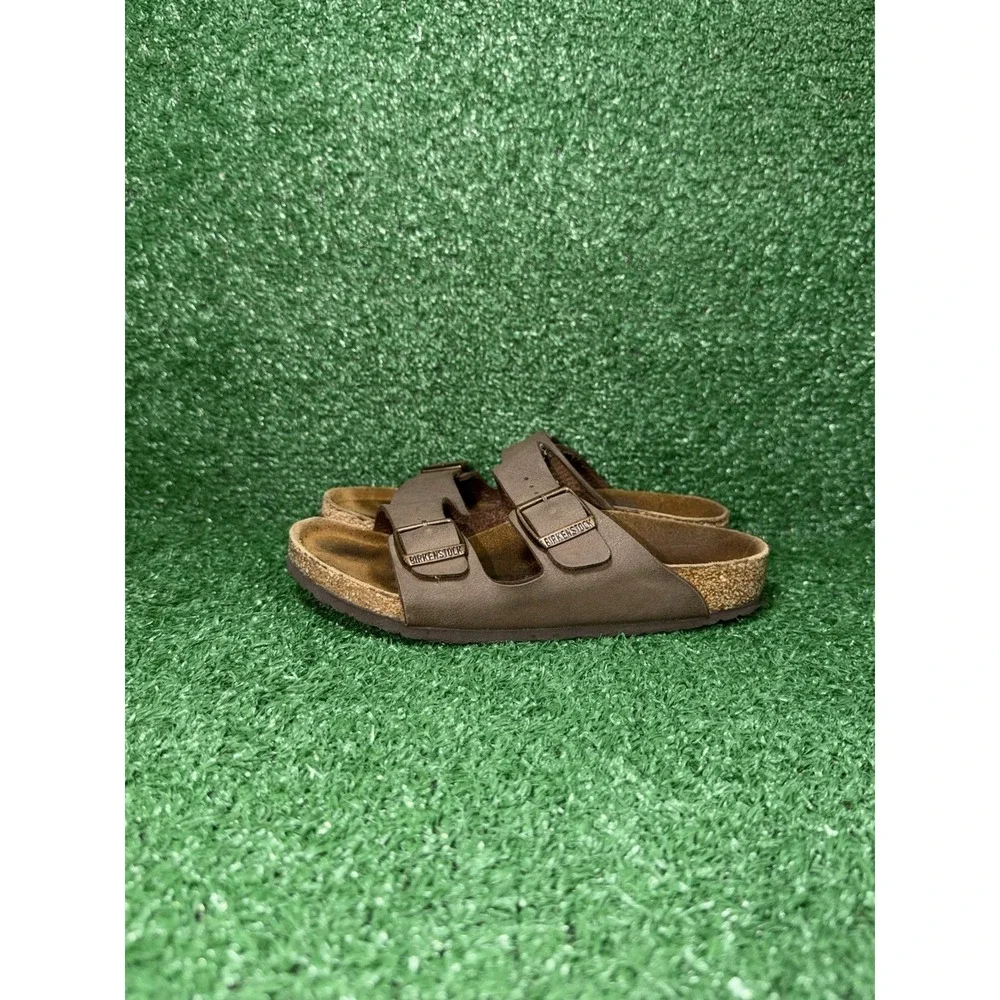 Birkenstock Sandals EU 32 Youth 1 US Arizona Brown Leather Buckle Casual Slides